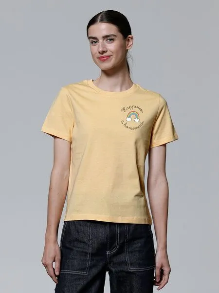 watapparel watapparel T-Shirt Frauen Happiness is homemade, Nispero, – Produktbild 2 von 4