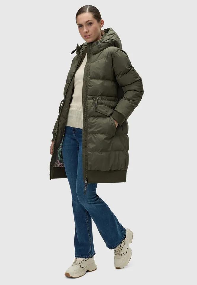 ragwear ragwear Steppmantel Briosh Wasserdichter Damen Wintermantel mit Kapuze, Grün, – Produktbild 4 von 5