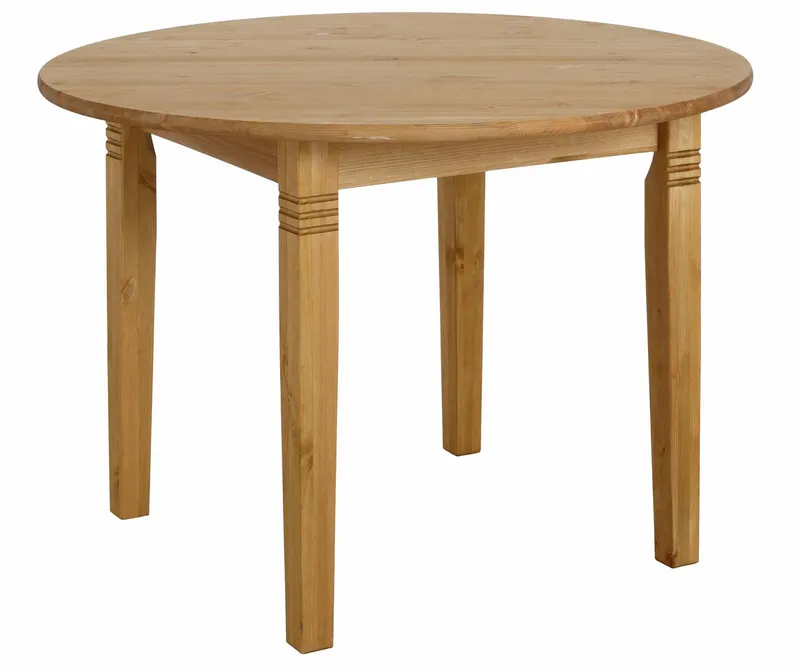 OTTO home Esstisch Danuta, Tisch, Speisetisch, aus massiver Kiefer, runde Ausführung, Beige, – Produktbild 1 von 5