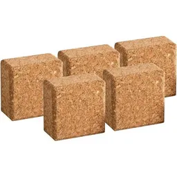 Kork-Deko Kork-Deko 5er-Pack Korkquader: Geometrische Formen aus Presskork | Ideal für Hobby, Basteln und Modellbau | Maße: 6x6x3cm – Produktbild 1 von 1