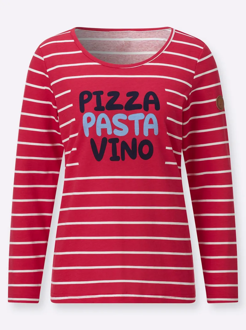 Witt Ringelshirt erdbeere-weiß-geringelt, Erdbeere-weiß-geringelt, – Produktbild 1 von 2
