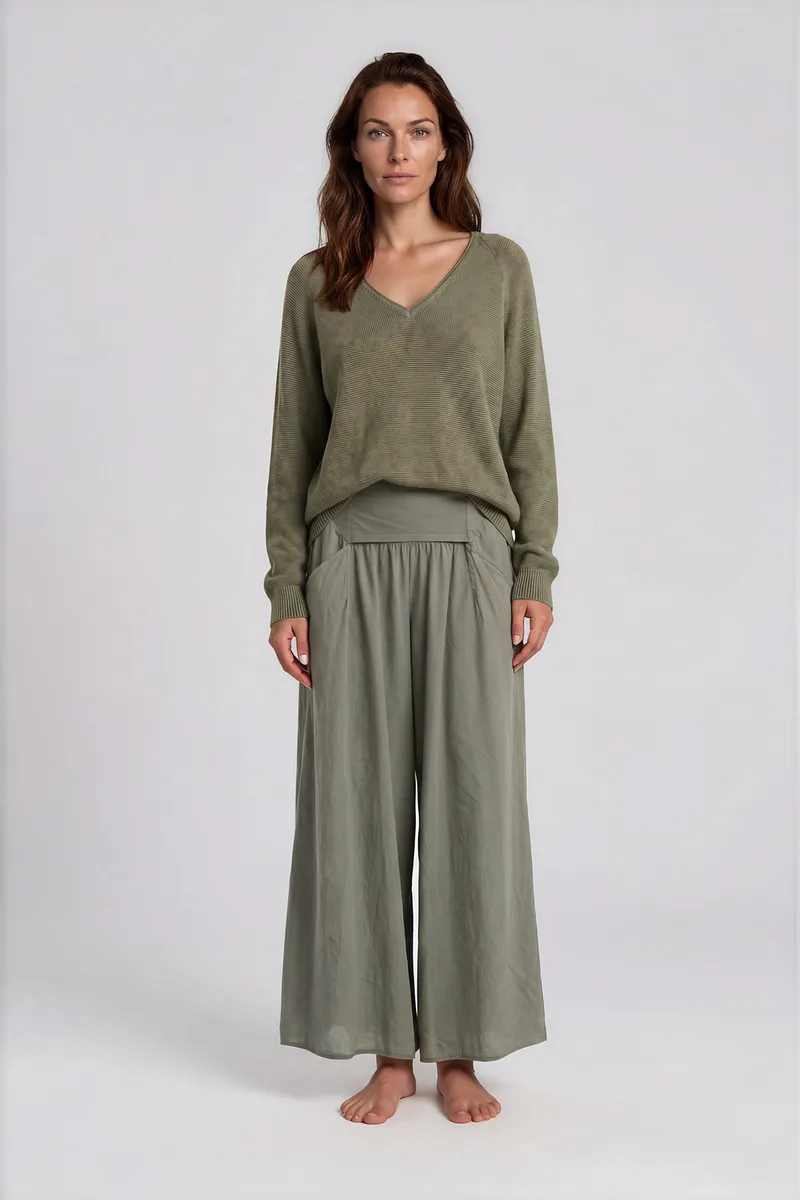 RAVENS VIEW IBIZA RAVENS VIEW IBIZA Damen vegan Pullover Lana Knit Dust Olive, Grün, – Produktbild 2 von 2
