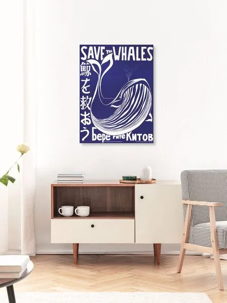 Photocircle Photocircle Poster / Leinwandbild - Save the whales – Produktbild 3 von 4