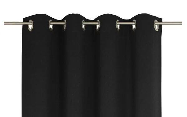 Nature by Adam Nature by Adam Vorhang aus 100% Bio-Baumwolle - Made in Germany - Uni Collection, Tiefschwarz, – Produktbild 4 von 7