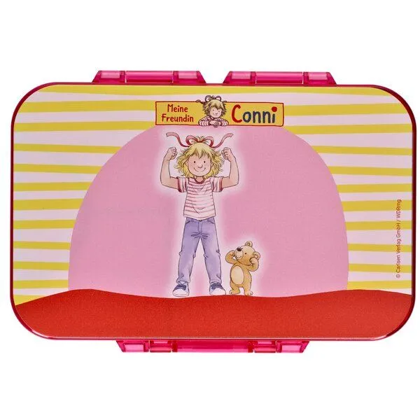 elasto elasto Kinder Brotdose "Conni" - offizielle Lizenz-Vorratsdose für Schule & Kindergarten, Pink, – Produktbild 1 von 4