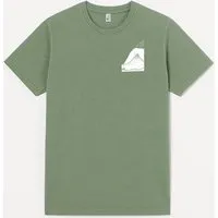 ilovemixtapes ilovemixtapes Unisex T-Shirt „Bergpanorama“ – Bio-Baumwolle, Stone Washed Sage Green, Denim Blue & Black, Fair Wear, Grün, – Produktbild 1 von 1