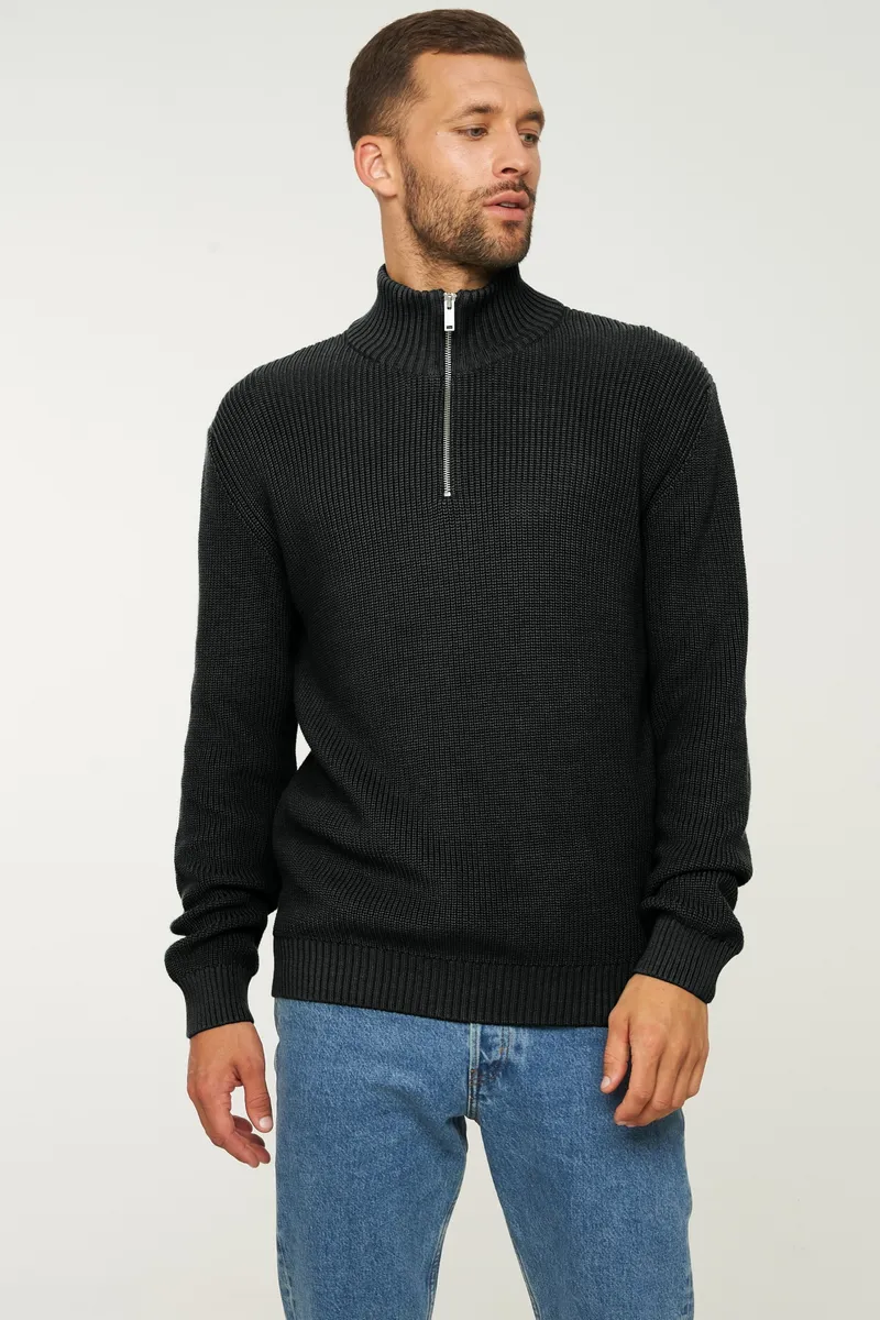recolution Recolution Herren vegan Pullover Helantium Schwarz, Schwarz, – Produktbild 2 von 2