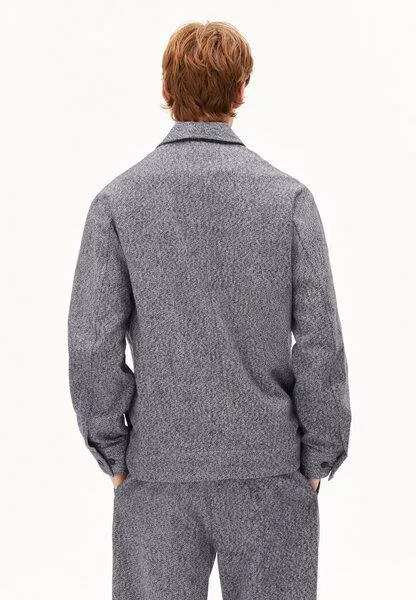 ARMEDANGELS ARMEDANGELS TWEED OVERSHIRT Herren Overshirt aus 100% Bio-Baumwolle, Silver melange, – Produktbild 2 von 4