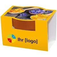Mini-Pflanzset 'essbare Blüten' inklusive 1-4 farbigem Aufdruck – Produktbild 1 von 1