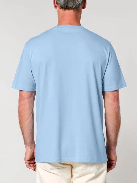 Human Family Human Family Bio Unisex Rundhals T-Shirt "Mountain Silhouette", Hellblau, – Produktbild 3 von 4