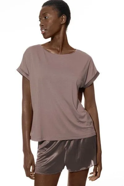 mey Mey T-Shirt rundhals "Pure Chic" aus FSC-Modal, Milk'n coffee, – Produktbild 1 von 3