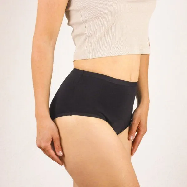 MYLILY MYLILY High Waist Schwarz - Periodenunterwäsche aus Baumwolle – Produktbild 4 von 4