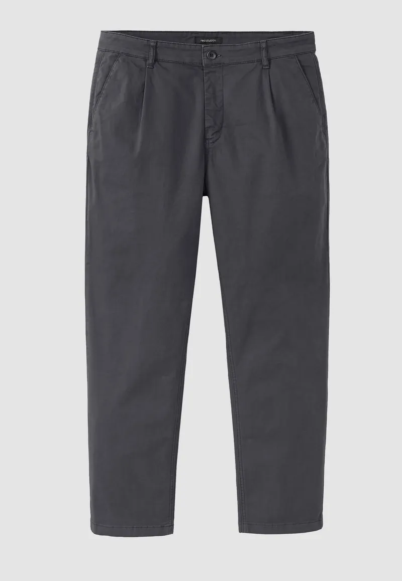 recolution Recolution Herren vegan Chinos Eiche Dunkelgrau, Dunkelgrau, – Produktbild 1 von 2