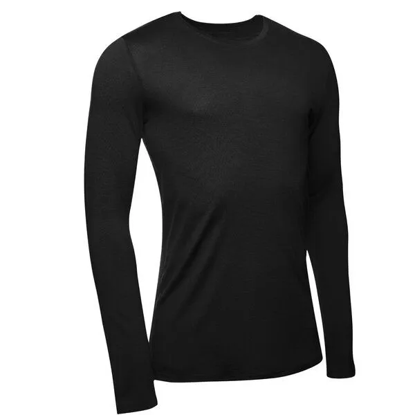 Kaipara - Merino Sportswear Kaipara - Merino Sportswear Herren Merino Shirt Langarm Slimfit 200, Schwarz, – Produktbild 2 von 2