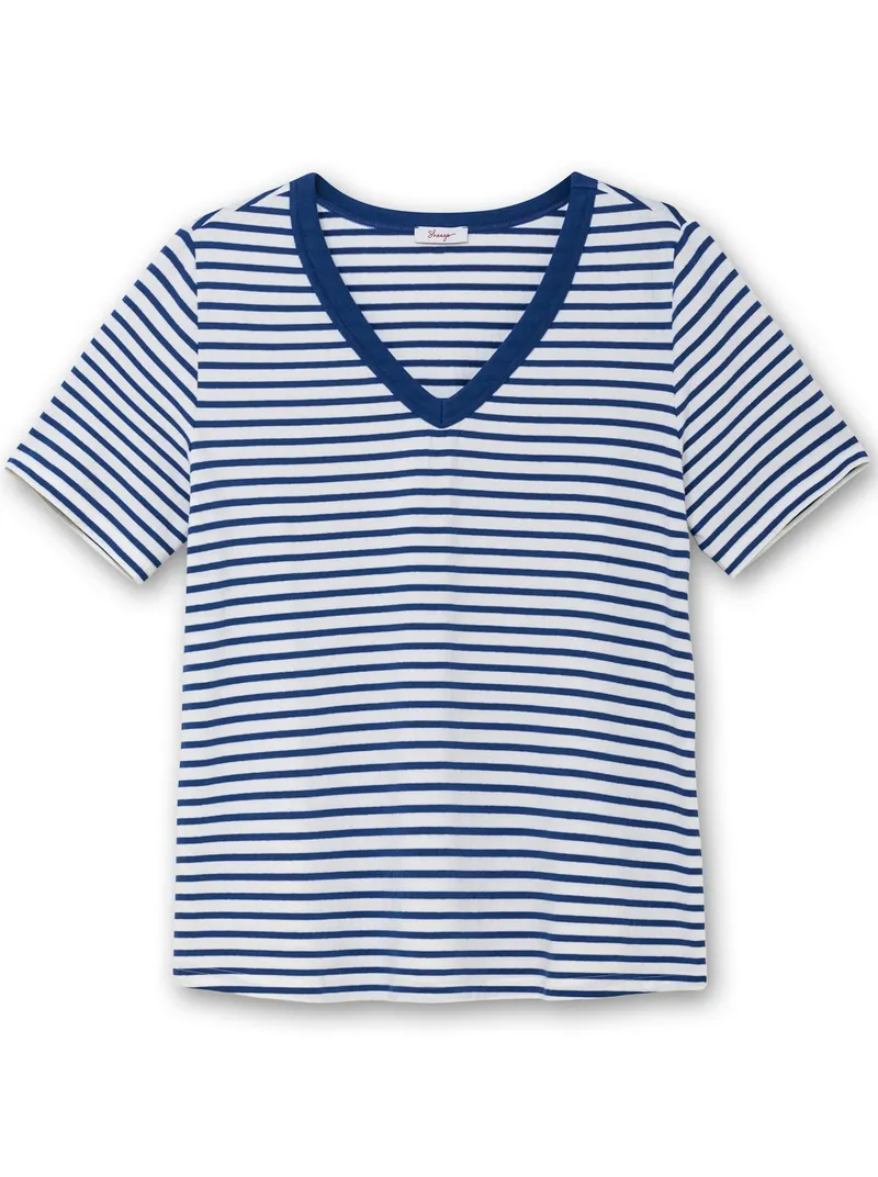 sheego Ringelshirt blaubeere-gestreift, Blaubeere-gestreift, – Produktbild 1 von 2