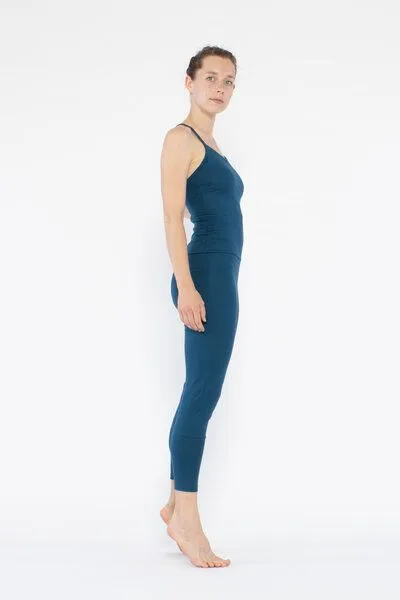 YOIQI YOIQI Yoga Einteiler Jumpsuit aus biologischer Baumwolle, Poseidon (petrol blau), – Produktbild 3 von 3