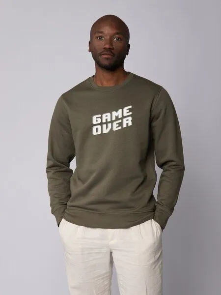 watapparel watapparel Sweatshirt Unisex Game Over, Khaki, – Produktbild 2 von 4