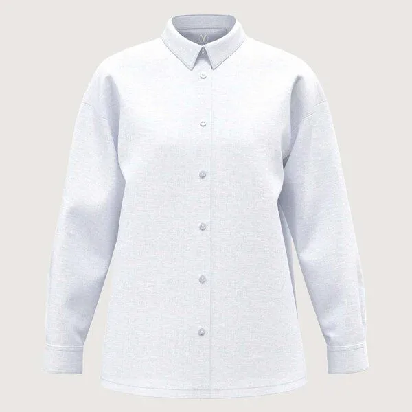 YTWOO YTWOO Oversized Leinenhemd für Damen, Weiß, – Produktbild 2 von 4