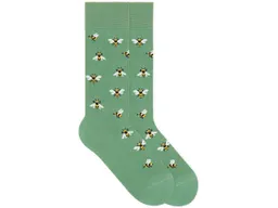 von Jungfeld von Jungfeld Bio-Socken "Bees", dark mint – Produktbild 1 von 1