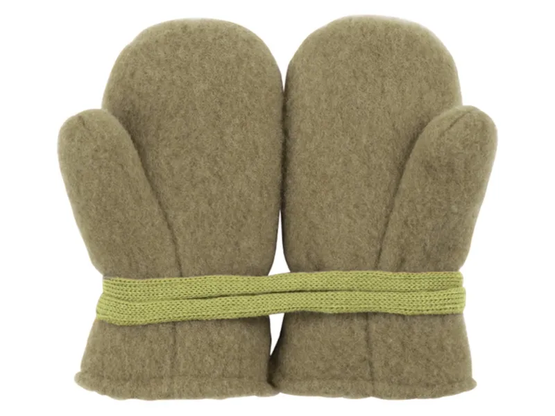 Pure pure by Bauer PURE PURE by Bauer Baby Handschuhe Fäustlinge Bio-Merinowolle Fleece moos Gr. 1 (6-12 Monate), Grün, – Produktbild 1 von 1