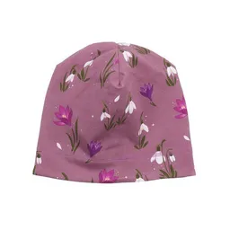 Walkiddy Kinder Mütze GOTS-zertifiziert aus Bio-Baumwolle, lila Jersey-Beanie, weich & dehnbar für empfindliche Haut – Walkiddy – Produktbild 1 von 1