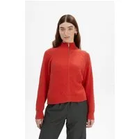 MELA MELA Rippstrick Jacke Style KAMUKA aus 100% Bio-Baumwolle, Red apple melange, – Produktbild 1 von 1