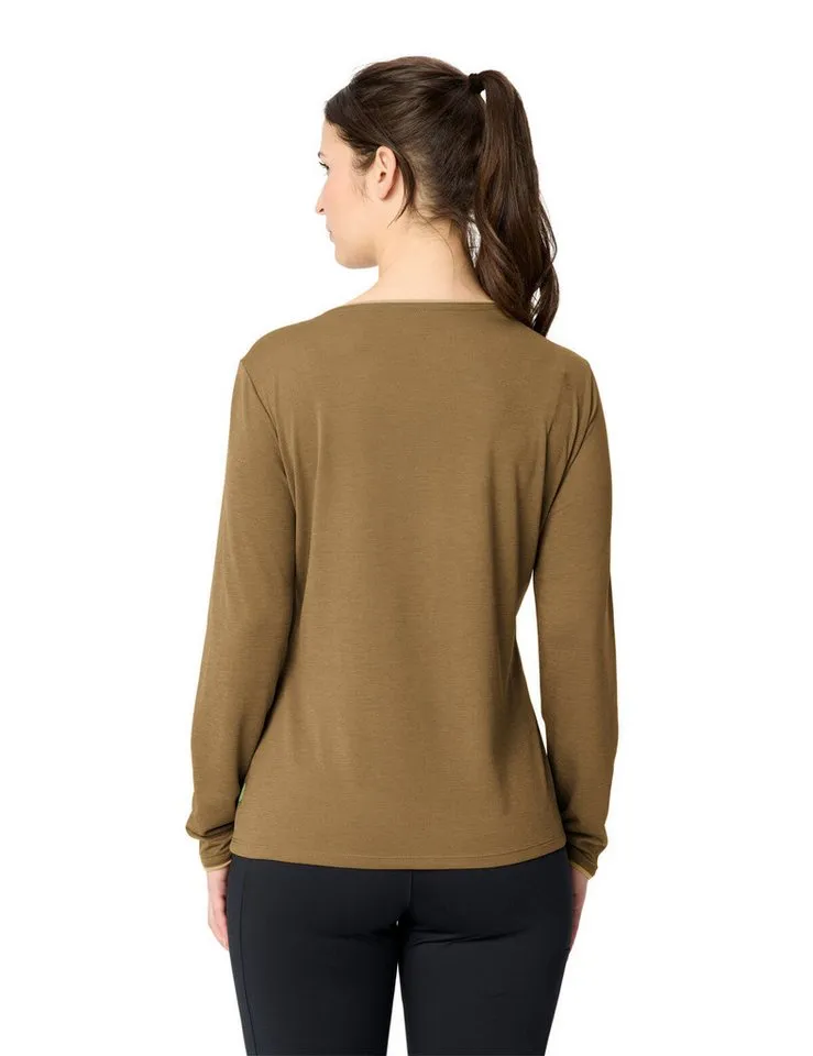 Vaude Vaude T-Shirt Women's Essential LS T-Shirt (1-tlg) schnelltrocknendes und funktionelles Shirt, Braun, – Produktbild 3 von 4