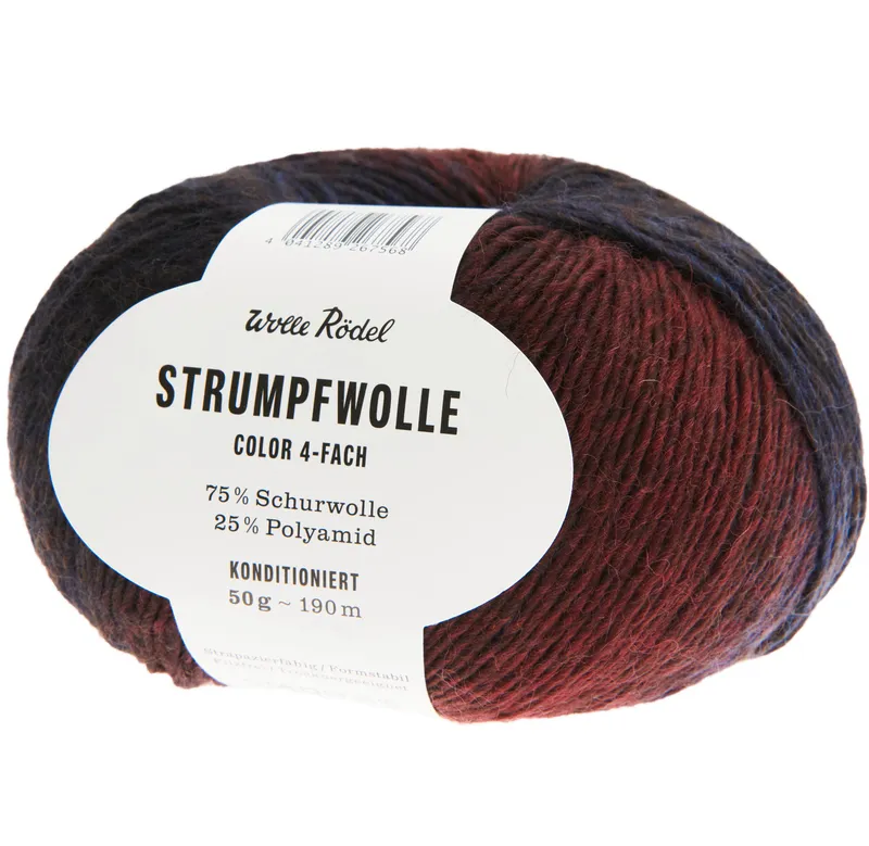 Wolle Rödel Wolle Rödel Strumpfwolle Color Marine/Beere, Marine/beere, – Produktbild 1 von 1