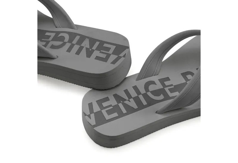 VENICE BEACH VENICE BEACH Badeschuhe, Badelatsche, Flip Flop, Badezehentrenner Zehentrenner, Sandale, Pantolette VEGAN, Grau, – Produktbild 5 von 5