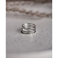 lille mus lille mus Ring 'Loop Basic' 925 Silber / vergoldet, Silber, – Produktbild 1 von 1