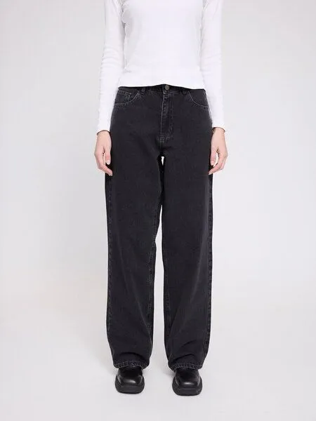 Mazine Mazine Damen Jeans im Wide Leg-Style aus 100% Bio-Baumwolle, Dark grey (grau), – Produktbild 1 von 4