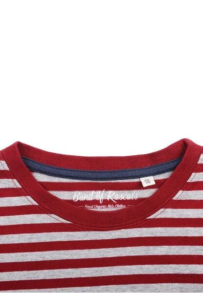 Band of Rascals Band of Rascals Striped T-Shirt, Brick-red, – Produktbild 3 von 3
