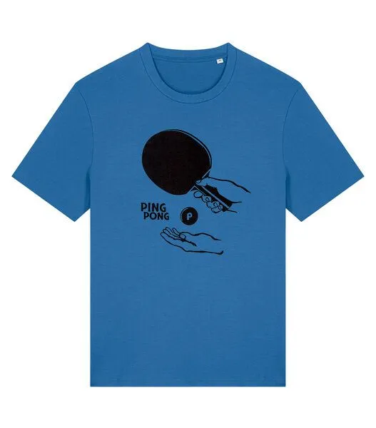 päfjes päfjes Ping Pong Tischtennis - Fair Wear Männer T-Shirt, Blau, – Produktbild 2 von 4