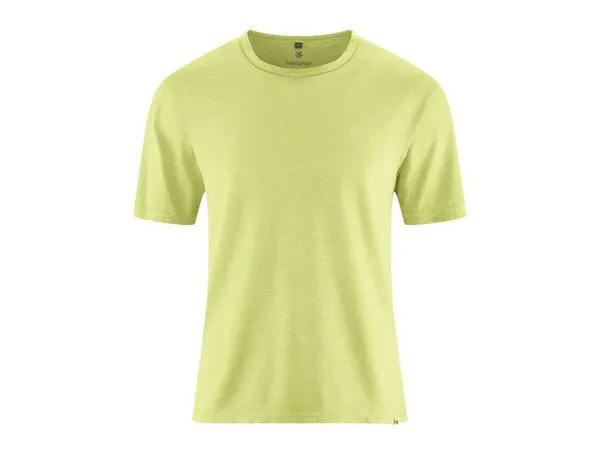 HempAge HempAge Slub Jersey T-Shirt Herren Hanf/Biobaumwolle, Lind(grün), – Produktbild 2 von 4