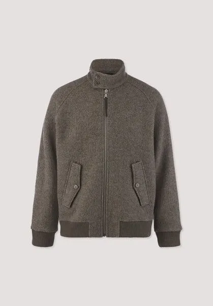 hessnatur hessnatur Harrington Walk Jacke Regular aus reiner Bio-Merinowolle, Vintage braun, – Produktbild 4 von 4