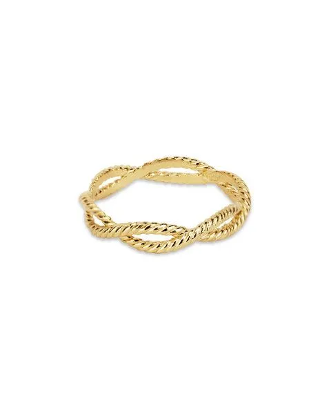 lille mus lille mus Ring 'Kordel' 925, Gold, – Produktbild 2 von 2