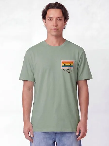 watapparel watapparel T-Shirt Unisex Rainbow Cassette, Aloe, – Produktbild 2 von 2