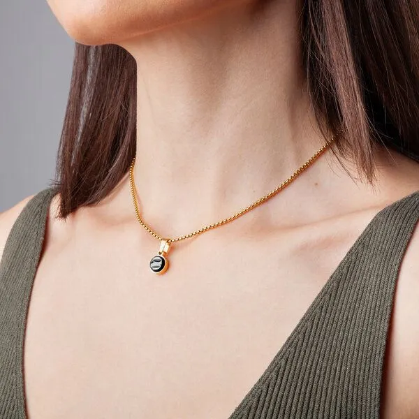 ALEXASCHA ALEXASCHA Kettenanhänger aus Glas | Mix & Match Charms, Onyxschwarz, – Produktbild 3 von 4