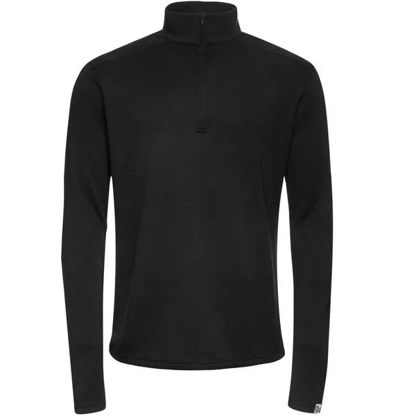 Kaipara - Merino Sportswear Kaipara - Merino Sportswear Merino Zip-Neck Regularfit 250 Herren, Schwarz, – Produktbild 1 von 2