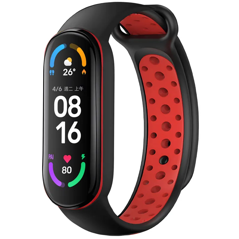 imoshion imoshion Pr2202 für Xiaomi Mi Band 5 / 6 - Grey & Lime, Schwarz, – Produktbild 2 von 2