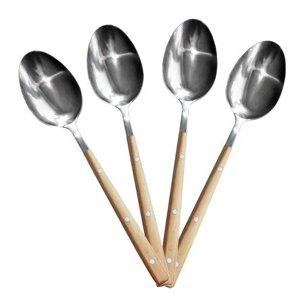 NATUREHOME NATUREHOME Tafelbesteck Edelstahl mit Olivenholzgriff Handarbeit – Produktbild 3 von 8