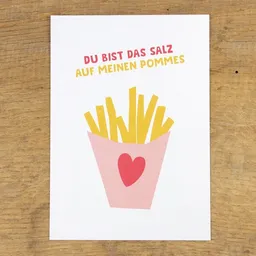 Bow & Hummingbird Bow & Hummingbird Postkarte "Salz auf meinen Pommes" aus Recyclingpapier – Produktbild 1 von 1