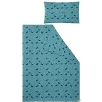 loud proud loud + proud Kinder Jersey Bettwäsche-Set 100 x 135cm, GOTS-zertifiziert, Topaz(petrol), – Produktbild 1 von 1