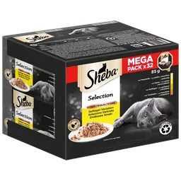 Sheba Sheba Schale Mega Pack Selection in Sauce Geflügel Variation 32 x 85g – Produktbild 1 von 1