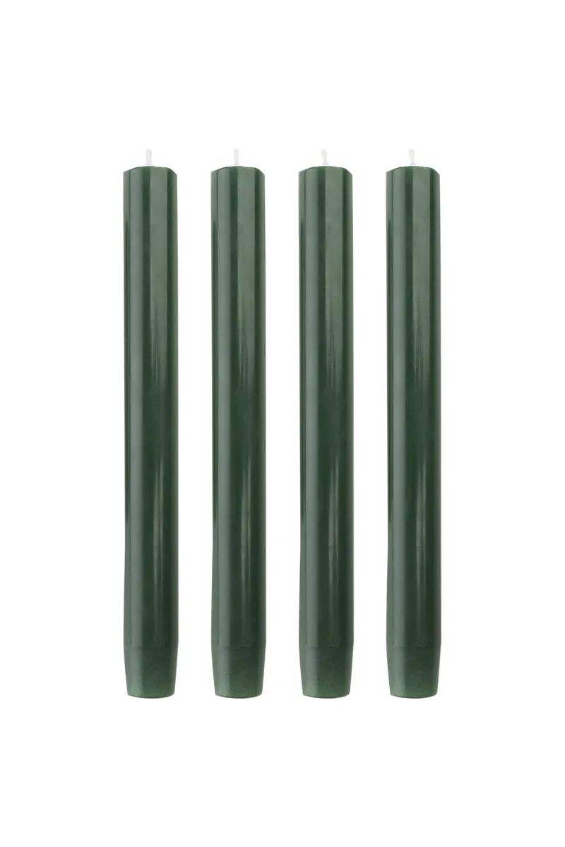 Tranquillo Handgearbeitete Stabkerzen GLUMI forest 4er-Set, 20 cm - grün – Produktbild 1 von 4