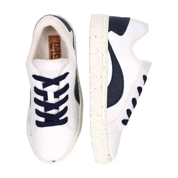 Nae Vegan Shoes Nae Vegan Shoes NAE - Berlin Low Top Sneaker aus Apfelleder und Piñatex, Blue, – Produktbild 3 von 4