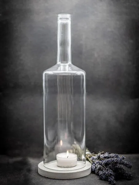MaBe MaBe WINDLICHT aus der 3l Flasche (40cm hoch) - modern & clean - BIG THING, Grau, – Produktbild 2 von 4