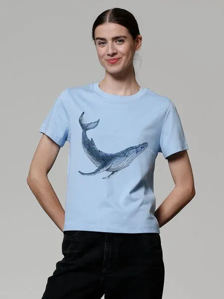 watapparel watapparel T-Shirt Frauen Wal, Blue soul, – Produktbild 2 von 4