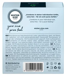Kondome „47 mm“, transparent, hauchdünn, feucht – Produktbild 1 von 1