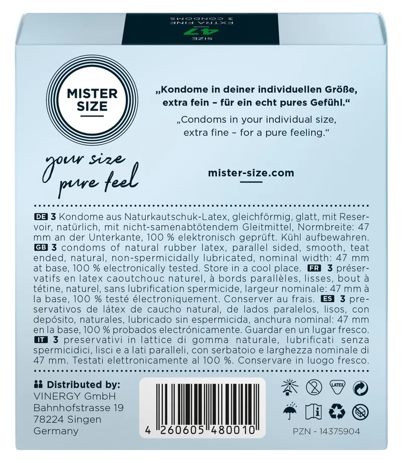 Kondome „47 mm“, transparent, hauchdünn, feucht, Transparent, – Produktbild 1 von 3